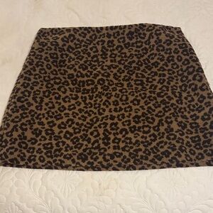 LOFT Brown Leopard Mini Skirt